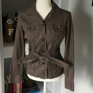 New York and Company linen like cargo jacket